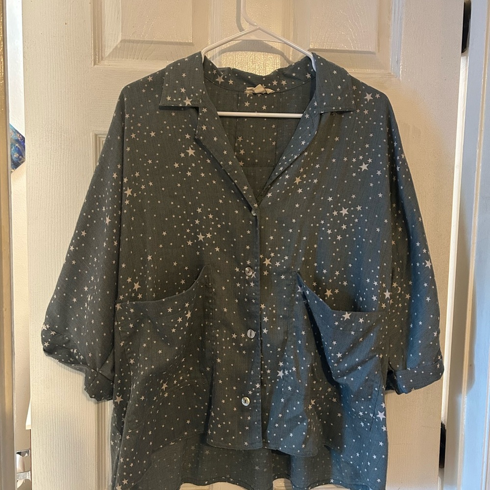 Starry Button-Up Shirt
